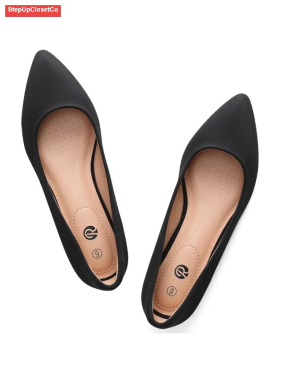 Classic Pointed Toe Ballet Flats - Comfortable Slip On Dress Shoes for Work